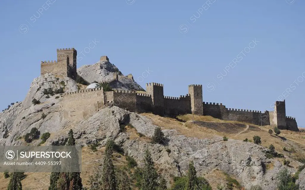 Ukraine. Autonomous Republic of Crimea. Sudak. Genoese medieval Fortress.