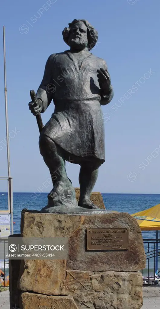 Ukraine. Autonomous Republic of Crimea. Koktebel. Maximilian Voloshin (1877-1932). Russian poet. Statue.
