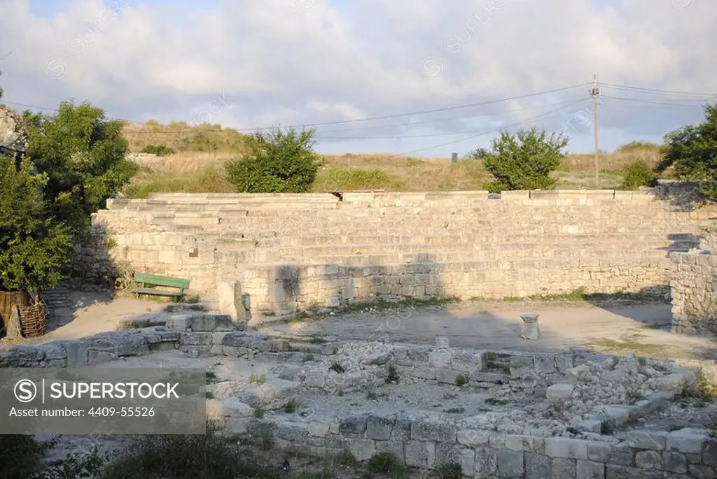 Ukraine. Chersonesus Taurica. 6th century BC. Greek colony occupied later by romans and byzantines. Roman amphitheatre. Sevastopol.