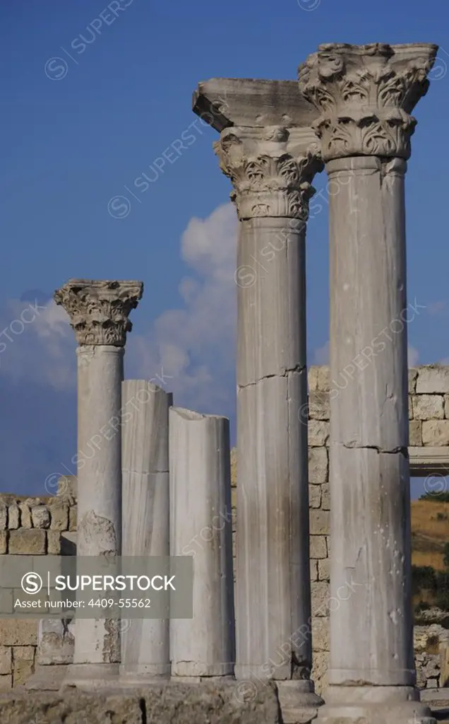 Ukraine. Chersonesus Taurica. 6th century BC. Greek colony occupied later by romans and byzantines. The Byzantine Basilica. Sevastopol.