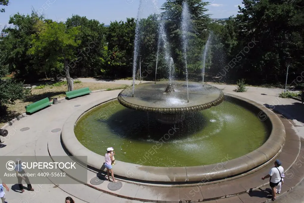 Ukraine. Sevastopol. Fountain. Crimean Peninsula.