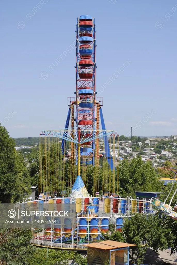 Ukraine. Sevastopol. Amusement Park. Noria. Crimean Peninsula.