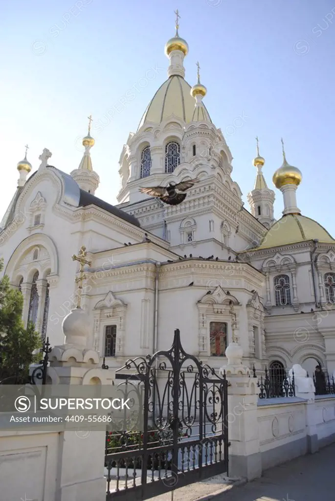 Ukraine. Sevastopol. Pokrovsky Orthodox Cathedral. Exterior. Built from 1892 to 1905 by architect Valentin Feldman. Crimean Peninsula.
