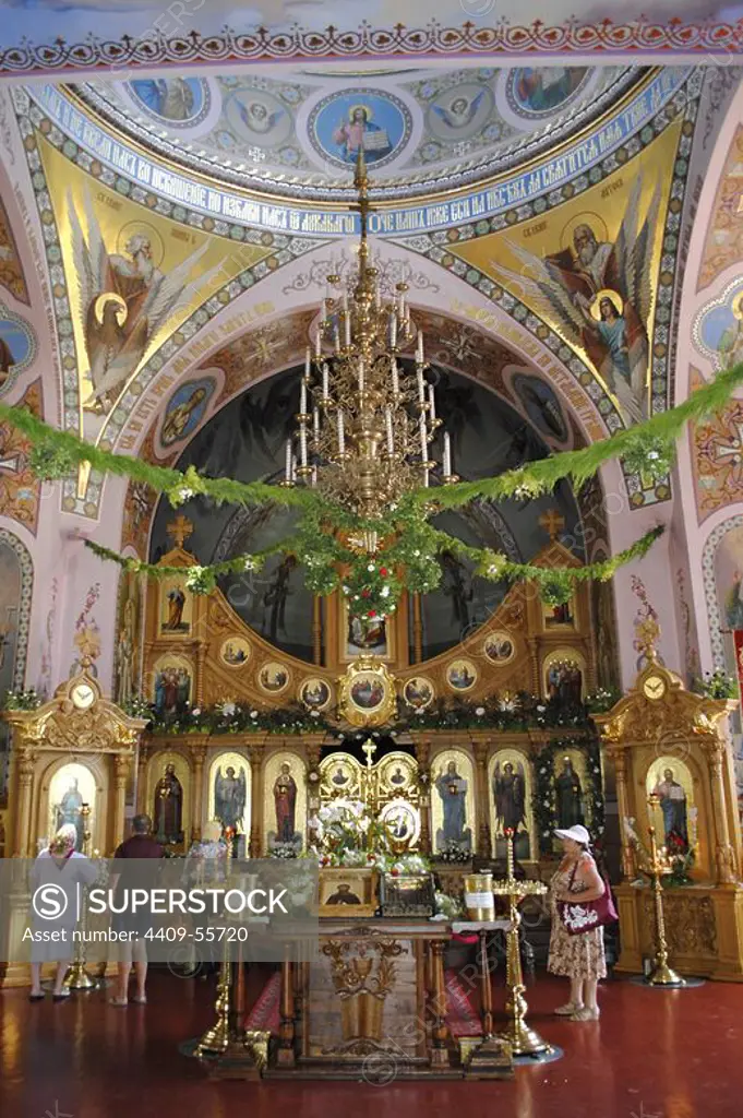 Ukraine. Autonomous Republic of Crimea. Yevpatoria. Church of Saint Elias built by Adam L. Genrikh. 20th century. Interior.