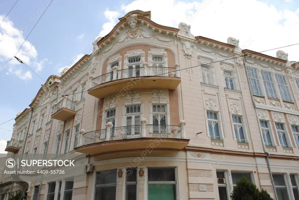 Ukraine. Autonomous Republic of Crimea. Yevpatoria. Beau Rivage Hotel. 1915-1916. Exterior.