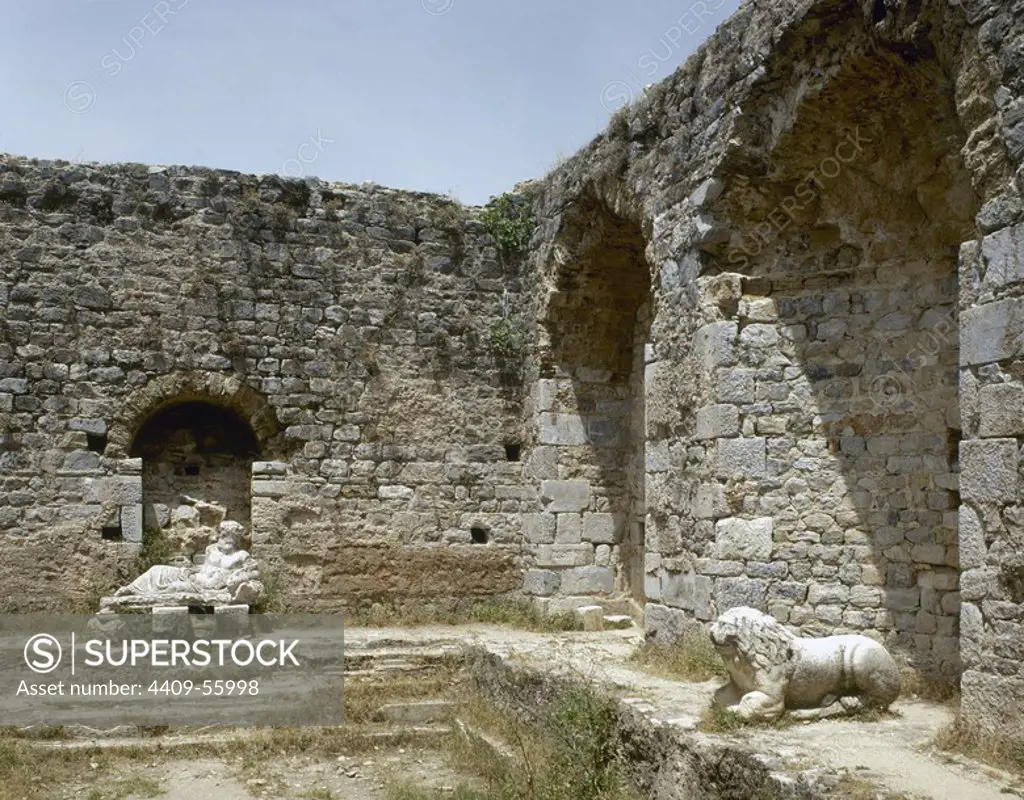 Miletus. Baths of Faustina. Interior. 2nd century AD. Anatolian Peninsula.