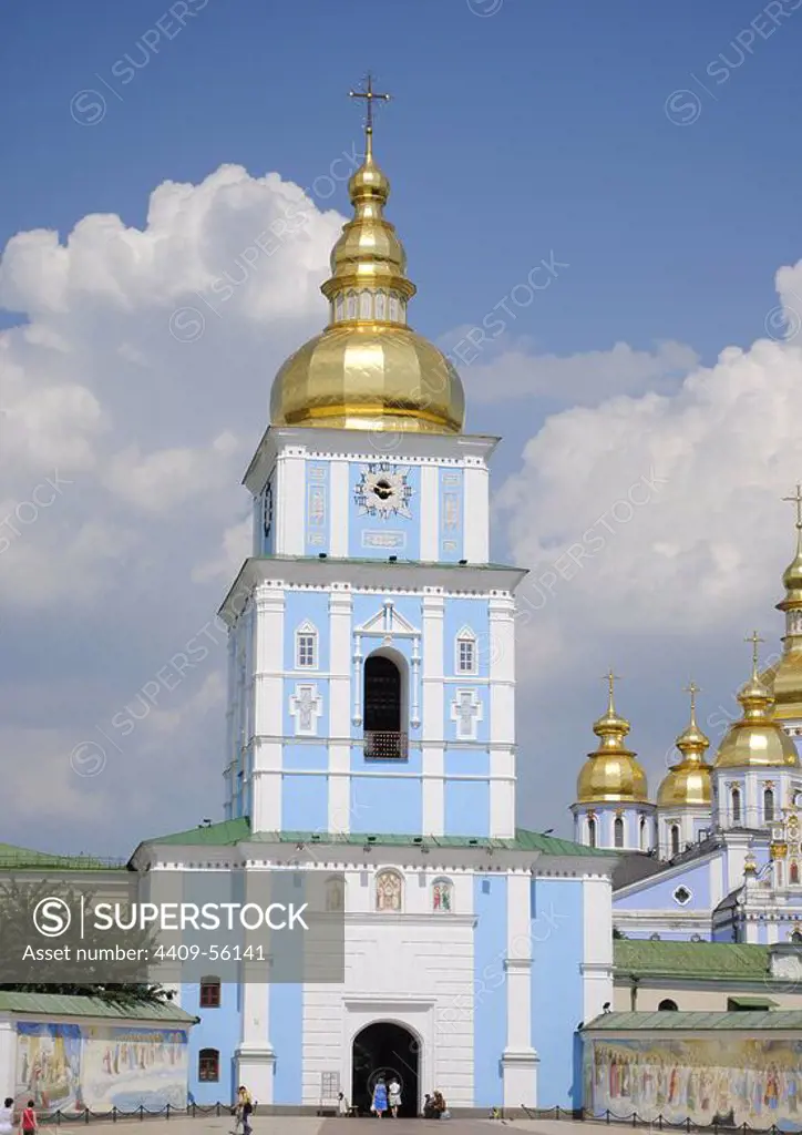 Ukraine. Kiev. St. Michael's Golden-Domed Monastery. The exterior was rebuilt in the ukrainian baroque style in the 18th century. Was demolished by soviet in the 1930. Reconstructed in 1999.