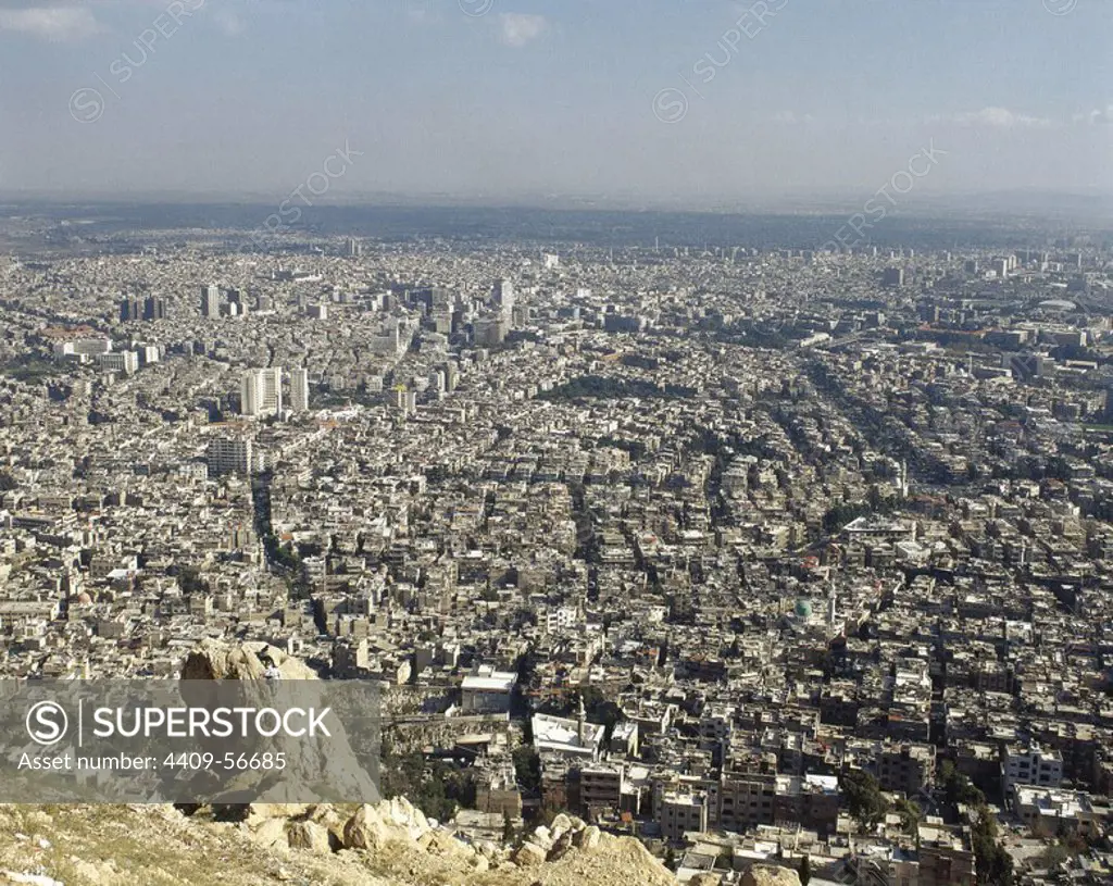 Syria. Damascus. Overview of the city. Near East. Photo before Syrian Civil War.