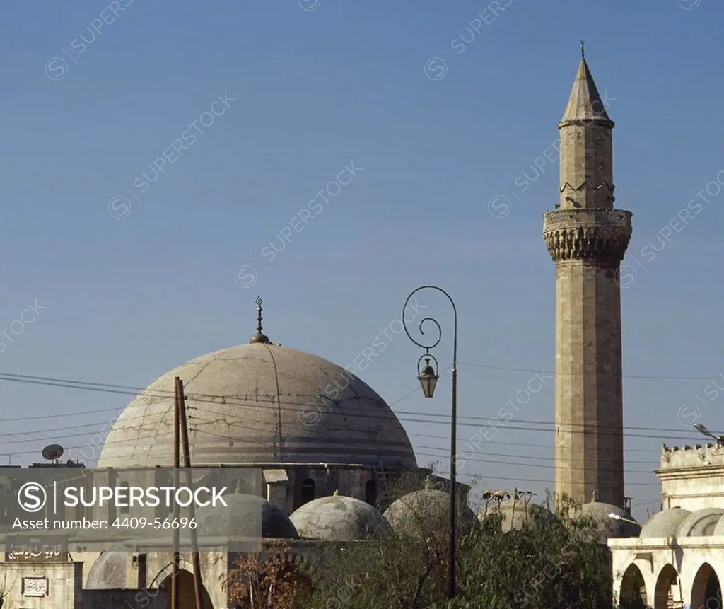 Syria. Aleppo. Exterior of mosque.