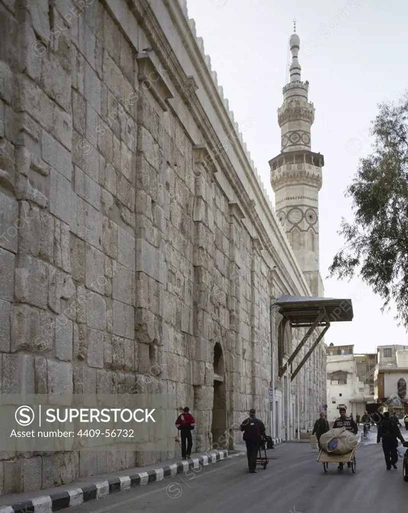Syria. Umayyad Mosque or Great Mosque of Damascus. Architectural detail. Photo taken before the Syrian civil war.