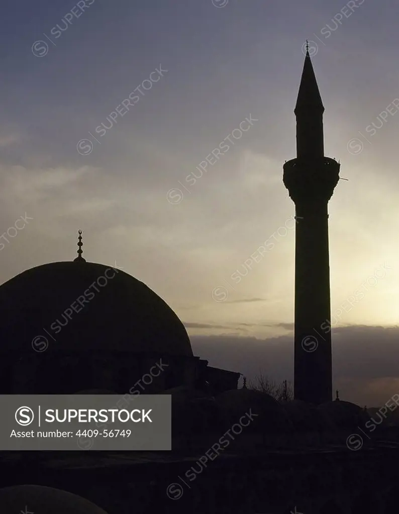 Syria. Aleppo. Mosque. Sunset. photo before Syrian Civil War.