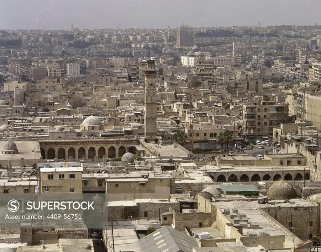 Syria. Aleppo. Panoramic of city. Photo before Syrian Civil War.