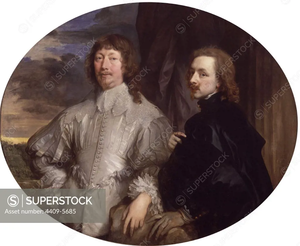 'Sir Endymion Porter and Anton van Dyck', ca. 1635, Flemish Baroque, Oil on canvas, 119 cm x 144 cm, P01489. Author: ANTON VAN DYCK. Location: MUSEO DEL PRADO-PINTURA. MADRID. SPAIN.