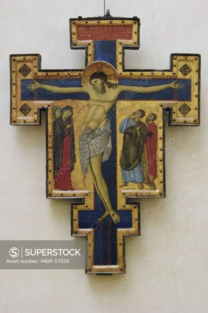 Painted Cross. 1272-85. Oil painting on canvas. Master of San Francesco. Louvre. Paris. France.