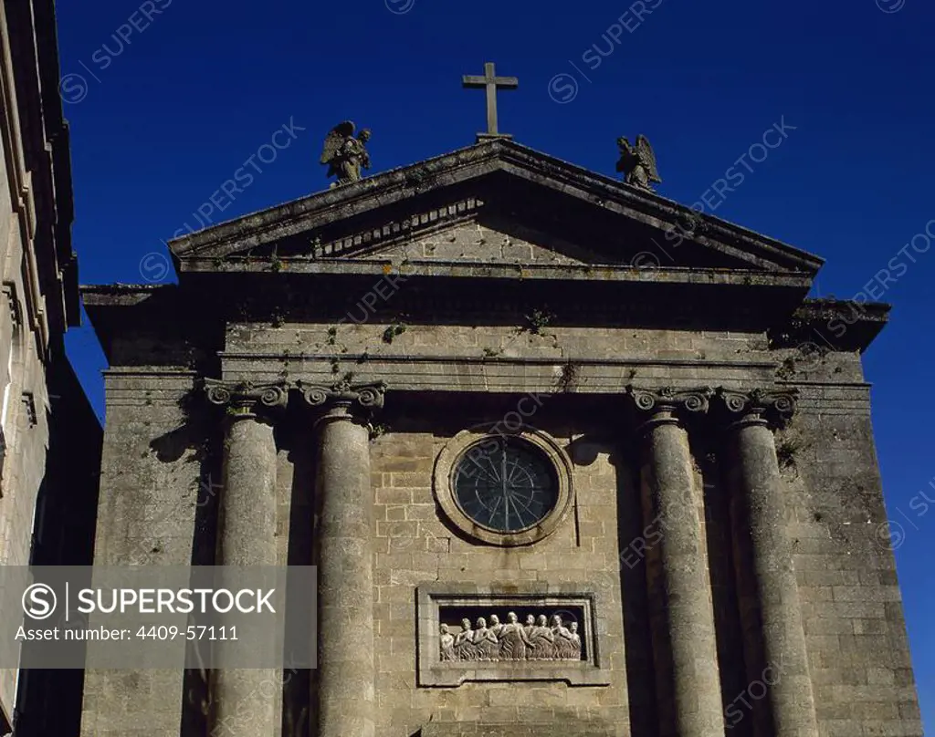 Spain. Galicia. Santiago de Compostela. Church of Capilla de Animas. Completed in 1788. Exterior.