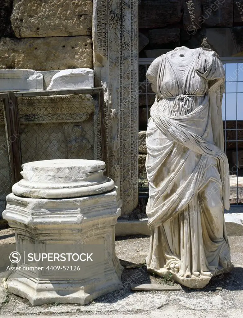Turkey. Asia Minor. Hierapolis. Roman statue. Woman. From theatre. 2nd C.