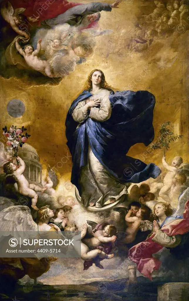 Immaculate Conception. Painted in Naples in 1635. Salamanca, Las Agostinas Church. Author: JUSEPE DE RIBERA. Location: IGLESIA DE LAS AGUSTINAS. SALAMANCA. SPAIN. VIRGIN MARY. INMACULADA CONCEPCION.