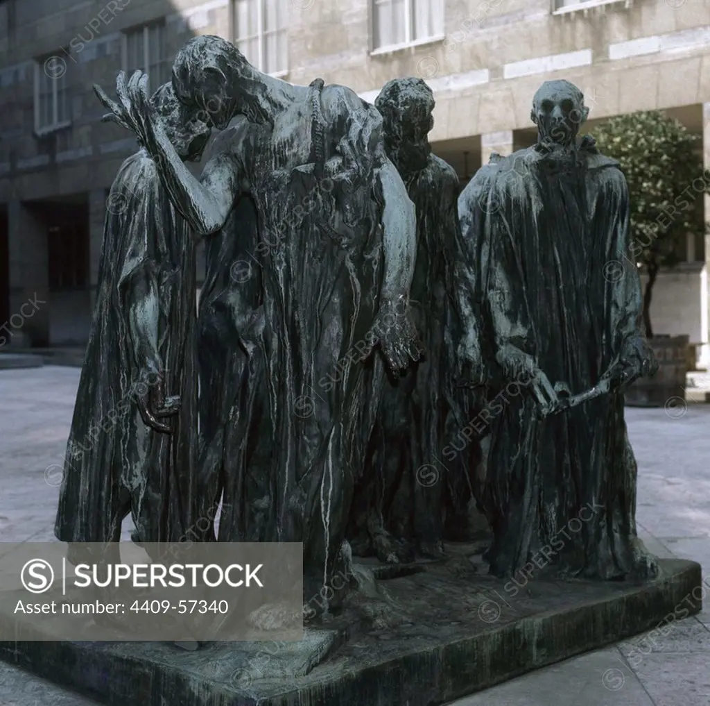 Auguste Rodin (1840-1917). French sculptor. The Burghers of Calais, (1884). Bronze. Kunstmuseum in Basel. Switzerland.