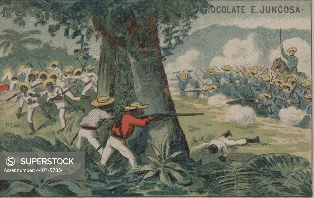 Guerra de Cuba (1896-1898). Derrota de los insurrectos cubanos por la columna del General Bosch.