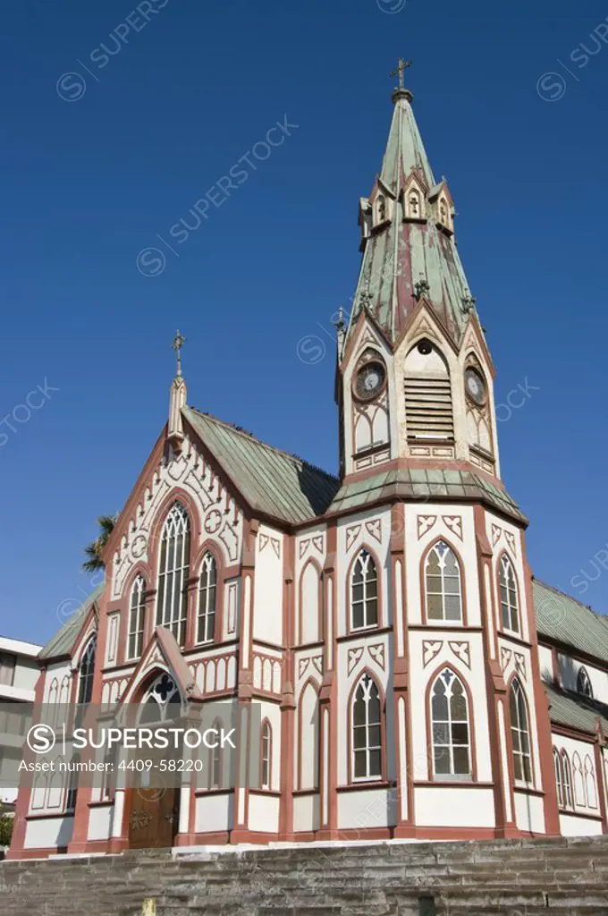 Chile. Arica city. Cathedral of San Marcos (Gustave Eiffel 1876). Metal building..