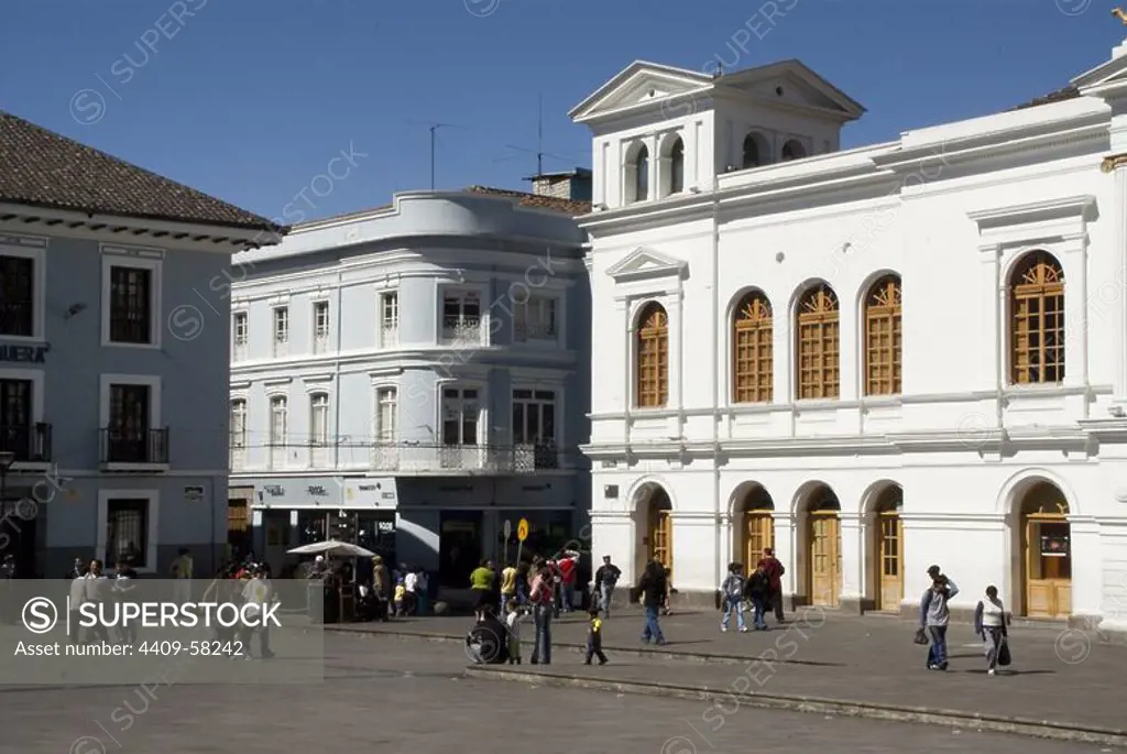 Ecuador.Quito.Historical center.Theater of Sucre ( XIX century) at The Plaza Theater..