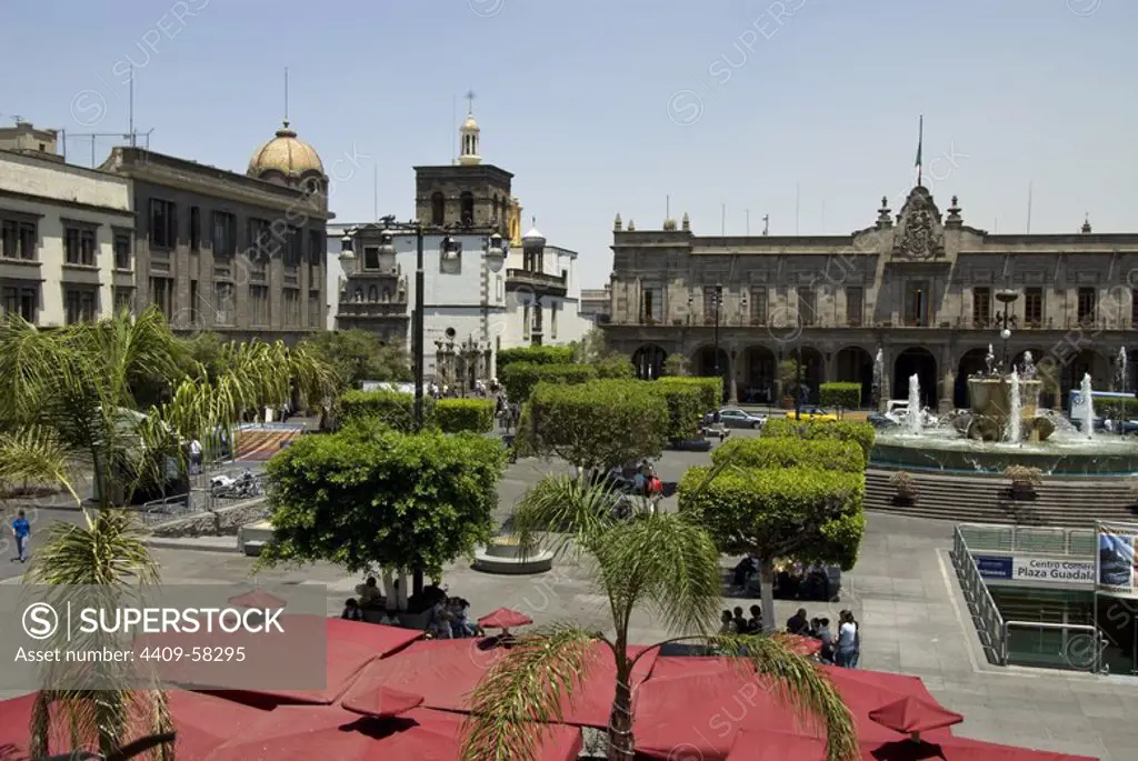 Mexico.Guadalajara city.City Hall in the Los Laureles square.
