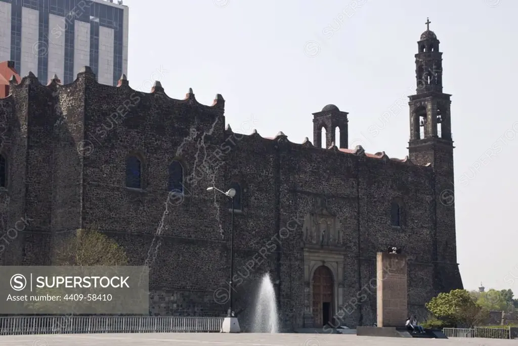 The Church of Santiago(17th century) in Tlatelolco.Mexico City..