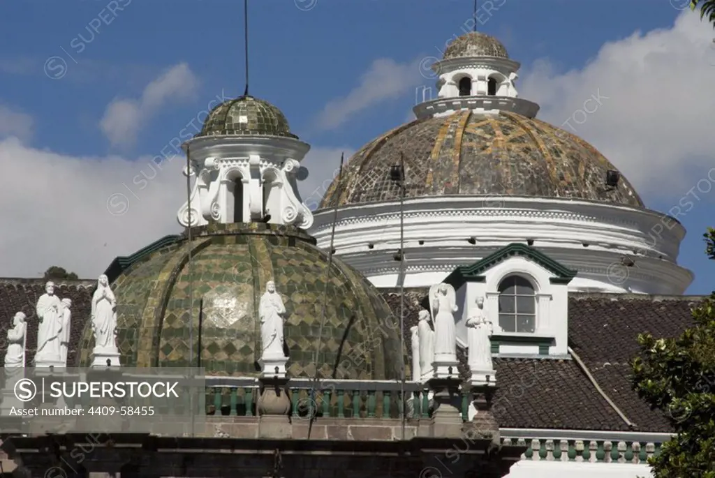 Quito.Ecuador.Domes of the Cathedral.