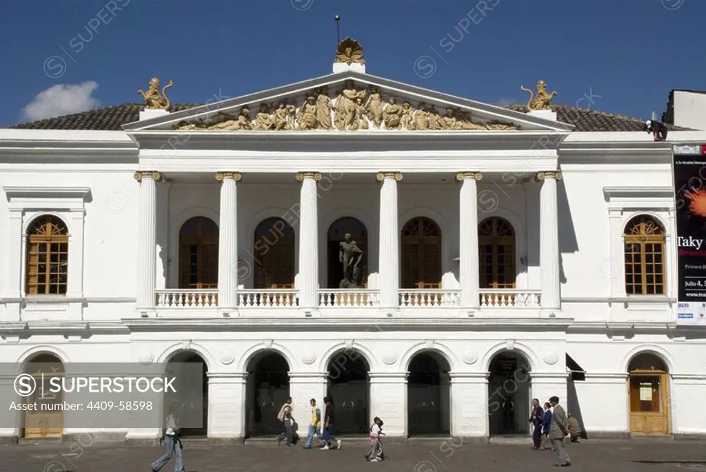 Ecuador.Quito.Historical center.Theater of Sucre ( XIX century) at The Plaza Theater..