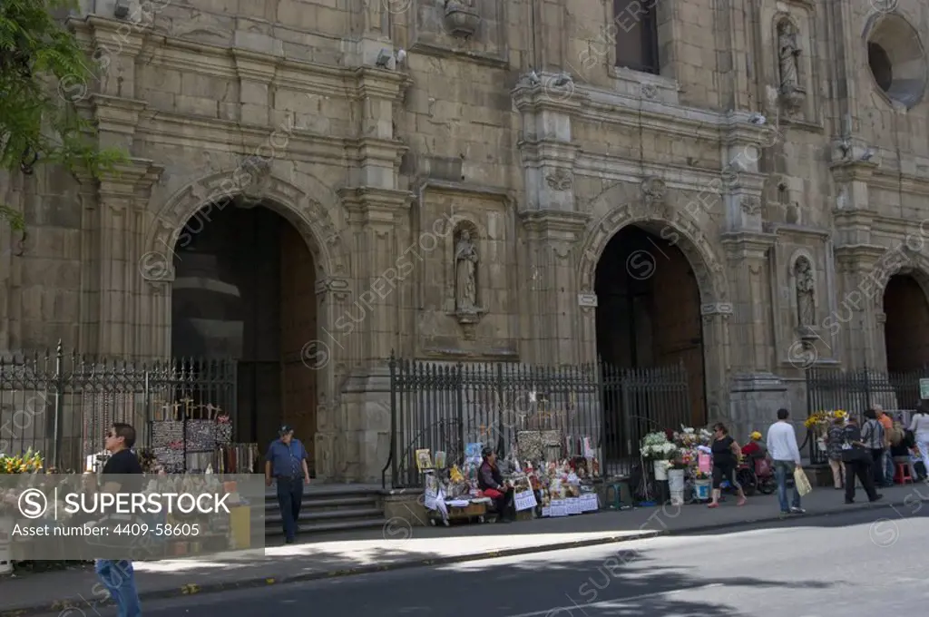 Santiago de Chile city. Church of Santo Domingo.