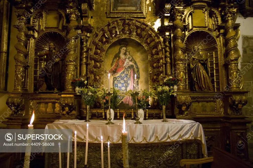 Peru. Cusco city. Church of San Blas. Altar of Our Lady of Good Success.