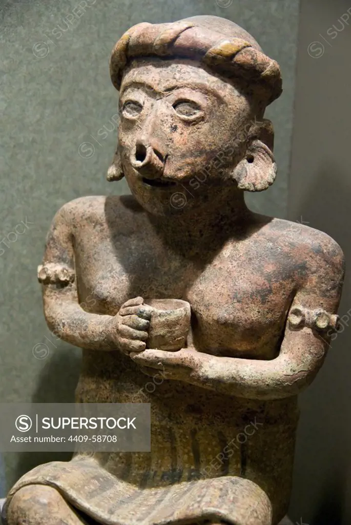 Mexico.Mexico city.National Museum of Antropology.Jalisco culture.Figure in ceramica..