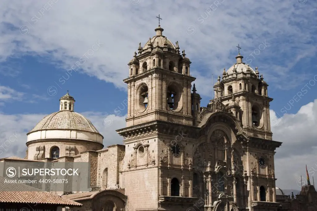 Peru. Cusco city. Church of La Compañia de Jesus (17th century)..