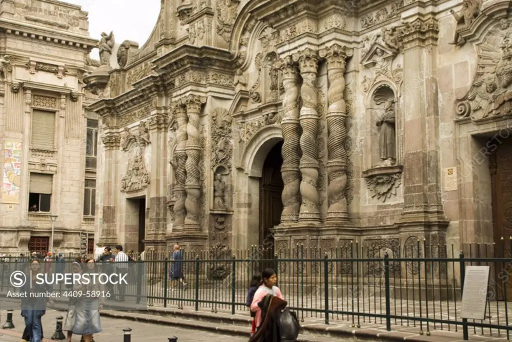 Ecuador. Quito. Historical Center. The Church of The Jesuits (XVII-XVIII century).