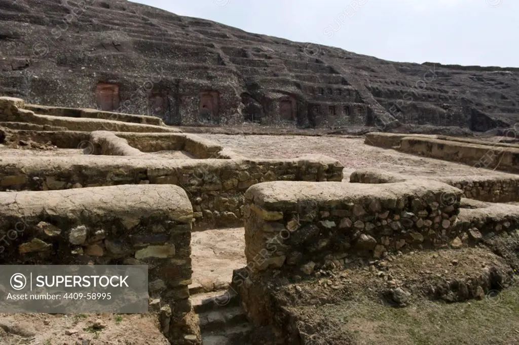 Bolivia. Archeological site of Samaipata Rock Carvings ( el Fuerte) 4th-16th centuries AD. World Heritage Site (UNESCO)..