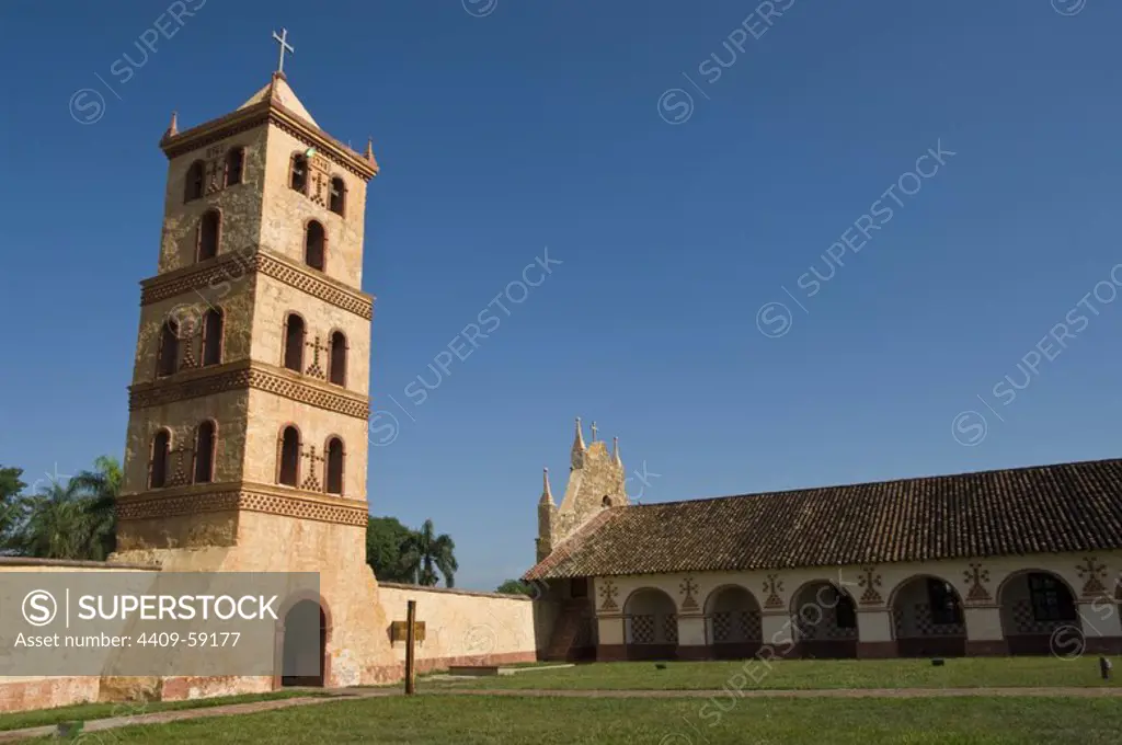 Bolivia. Santa Cruz department. Colonial Church of San José de Chiquitos (Chiquitania). Old Jesuit Mission(1698). UNESCO World Heritage Site..