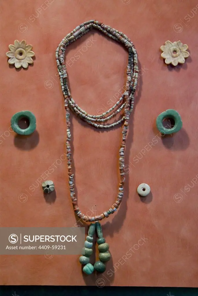 Mexico.Mexico city.National Museum of Anthropology.Maya culture.Jewelry.