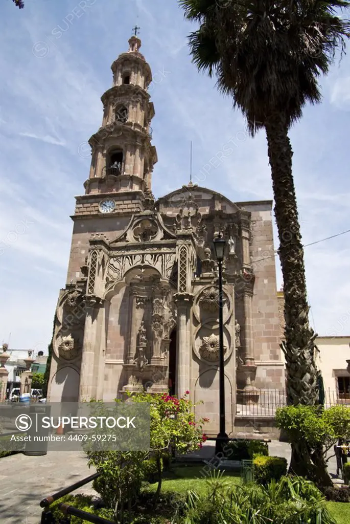 Mexico.Aguascalientes.Square and Church of the Lord of Encino..
