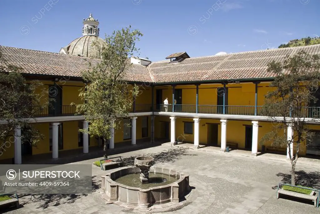 Ecuador.Quito.Cloister of the old Hospital San Juan de Dios (XVI century) Current City Museum.
