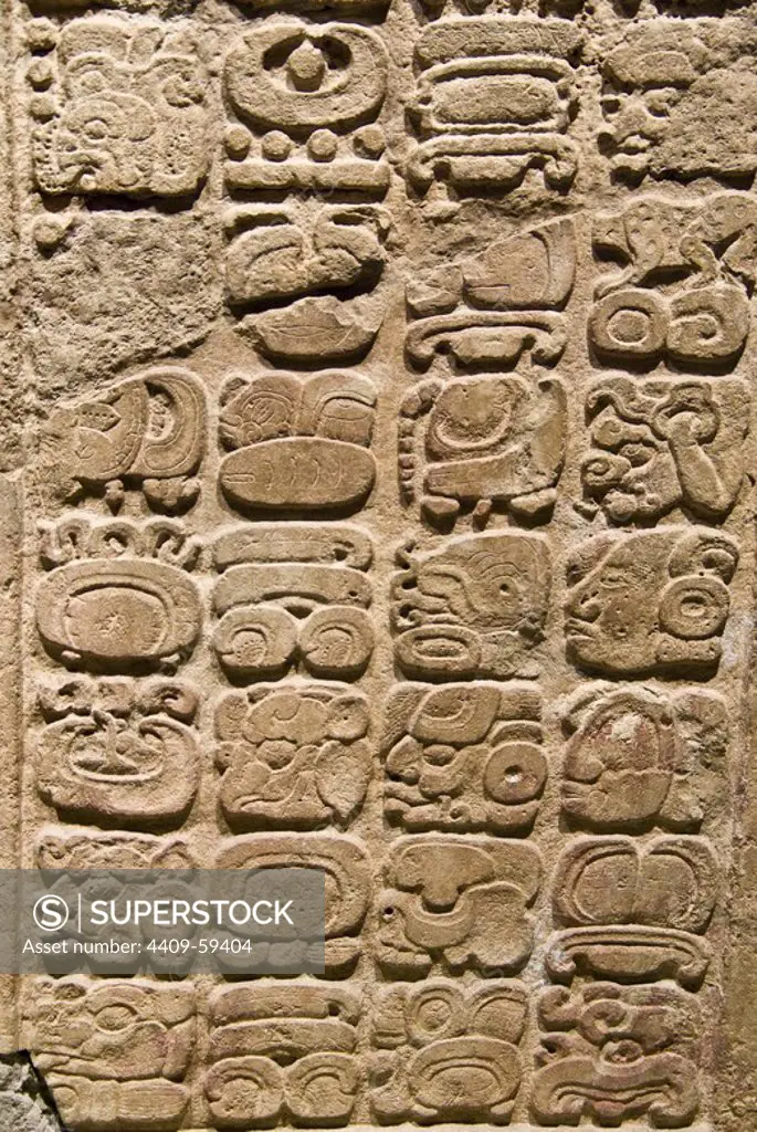 Mexico city.National Museum of Anthropology.Mayan writing.