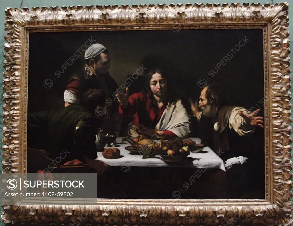 Baroque Art. Italy. Michelangelo Merisi da Caravaggio (1571-1610). Italian painter. Supper at Emmaus (1601). Oil on canvas. National Gallery. London. England. UK.