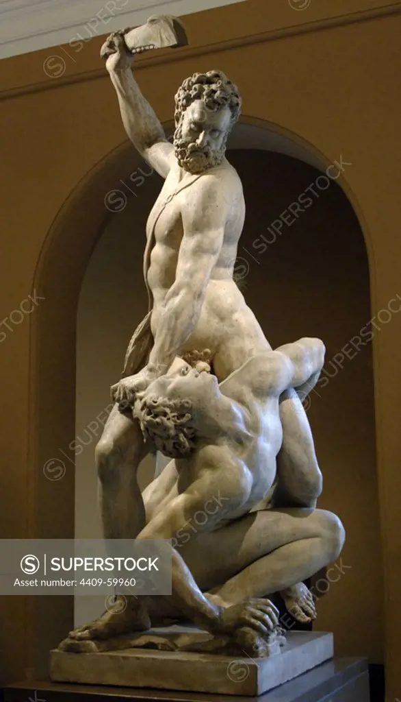 Samson and the Philistine by Giambologna (1529-1608). Marble. Italy (Florence), 1560-62. Victoria and Albert Museum. London. England. United Kingdom.