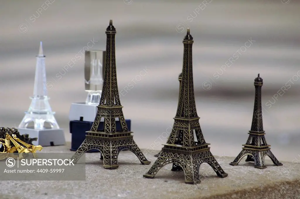 Souvenirs of Eiffel Tower. Paris. France.