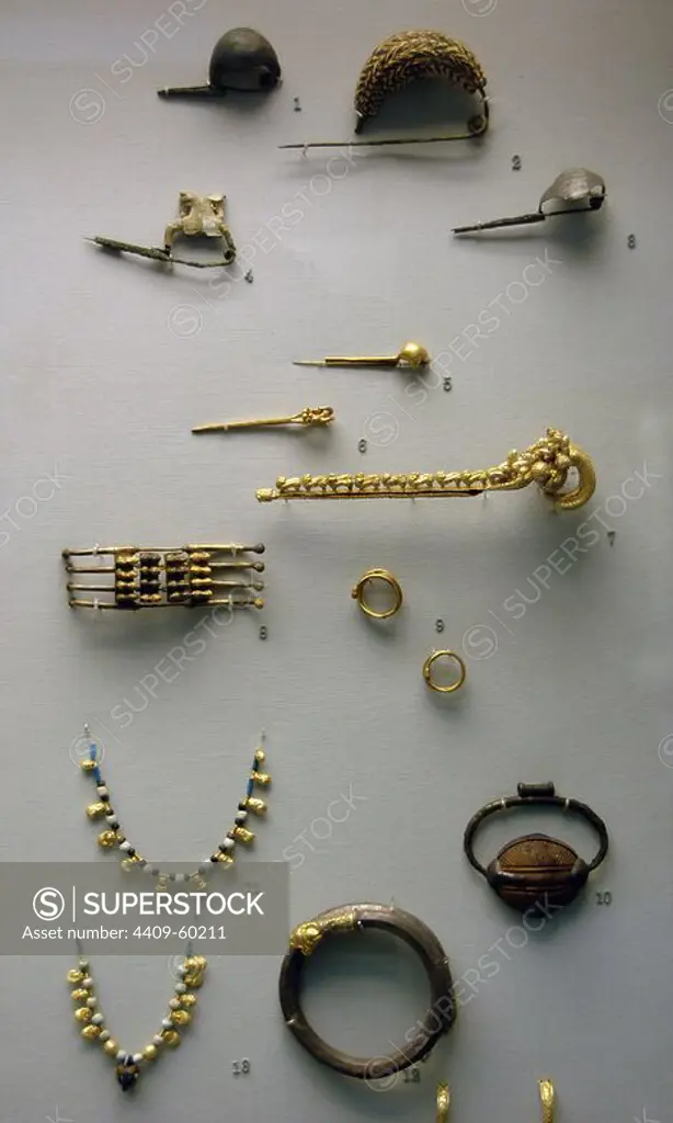 Etruscan jewellery. 7th century BC. British Museum. London. England. United Kingdom.