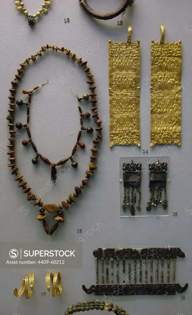 Etruscan jewellery. 7th century BC. British Museum. London. England. United Kingdom.