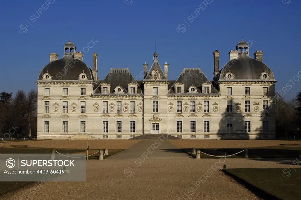 France. Cheverny Castle. Built between 1624 and 1630 by the sculptor-architect of Blois, Jacques Bougier. Loire Valley.