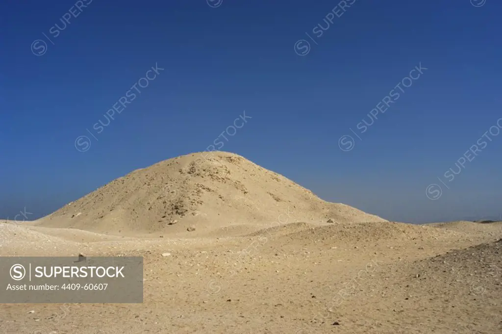 Pyramid of Teti (2301-2291 BC). 6th Dynasty. Old Kingdom. Exterior. Saqqara. Egypt.