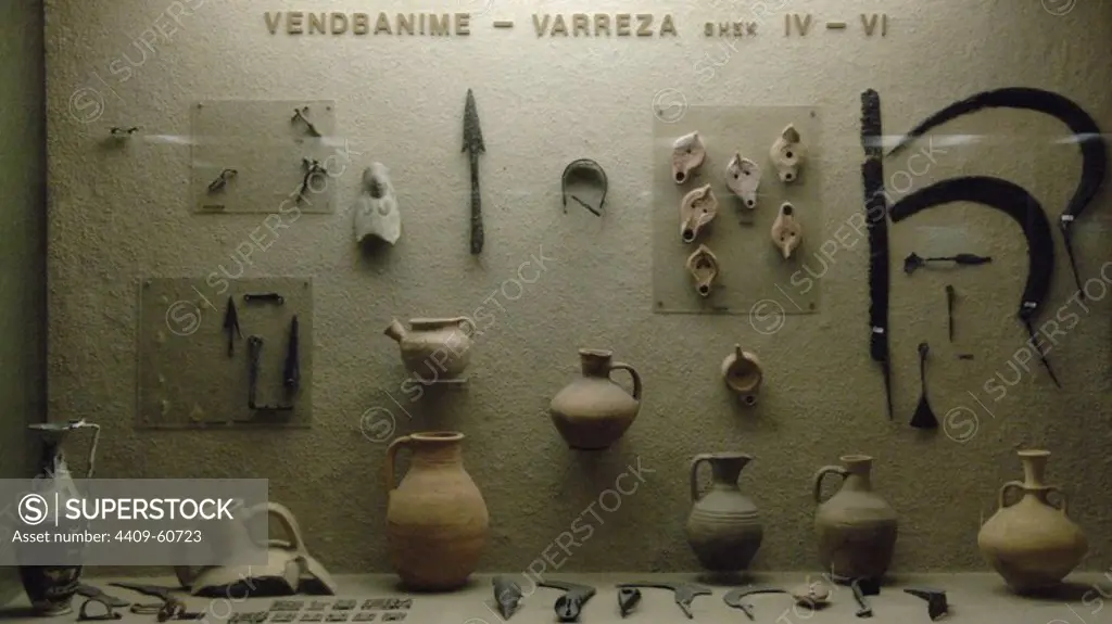 Albania. Tirana. National Archaeological Museum. Settlements. Objects found in different graves. IV-VI centuries.