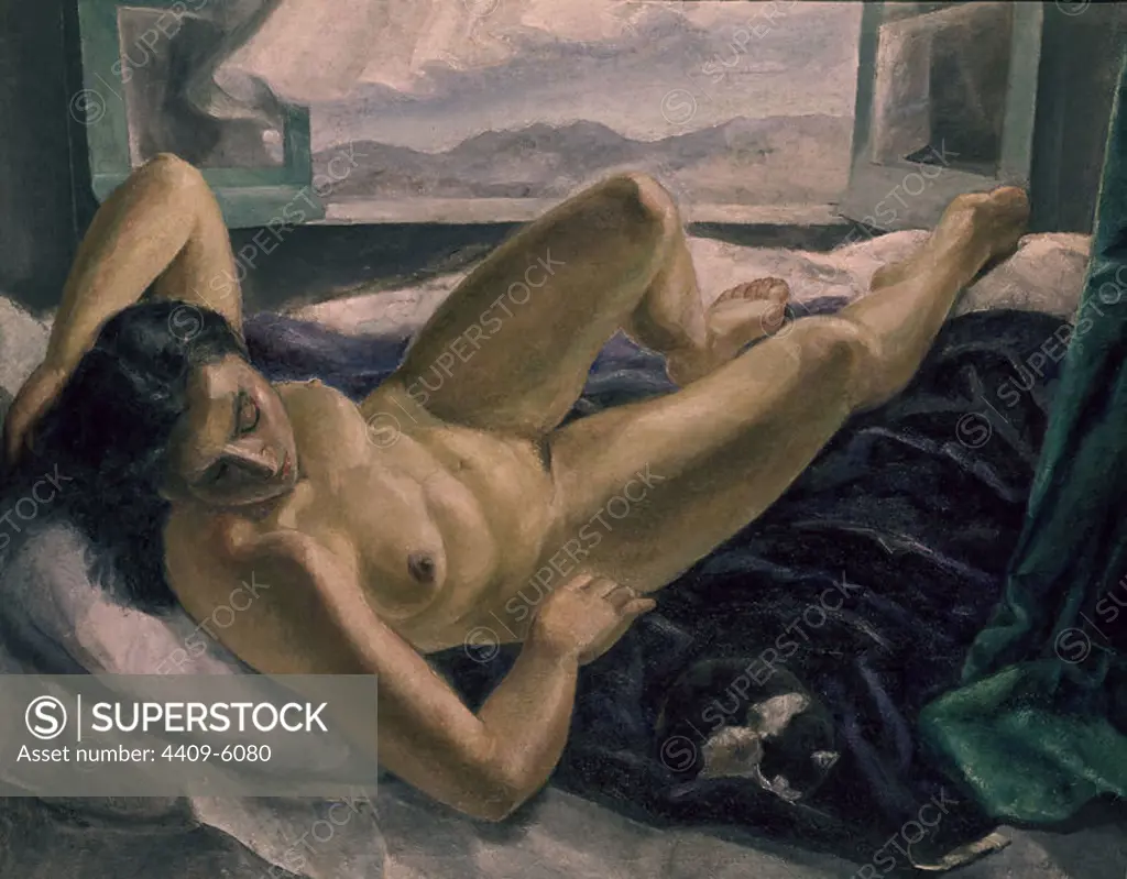 'Nude at the Window', 1939, Oil on canvas, 116 x 146 cm, AS02226. Author: DANIEL VAZQUEZ DIAZ. Location: MUSEO REINA SOFIA-PINTURA. MADRID. SPAIN.