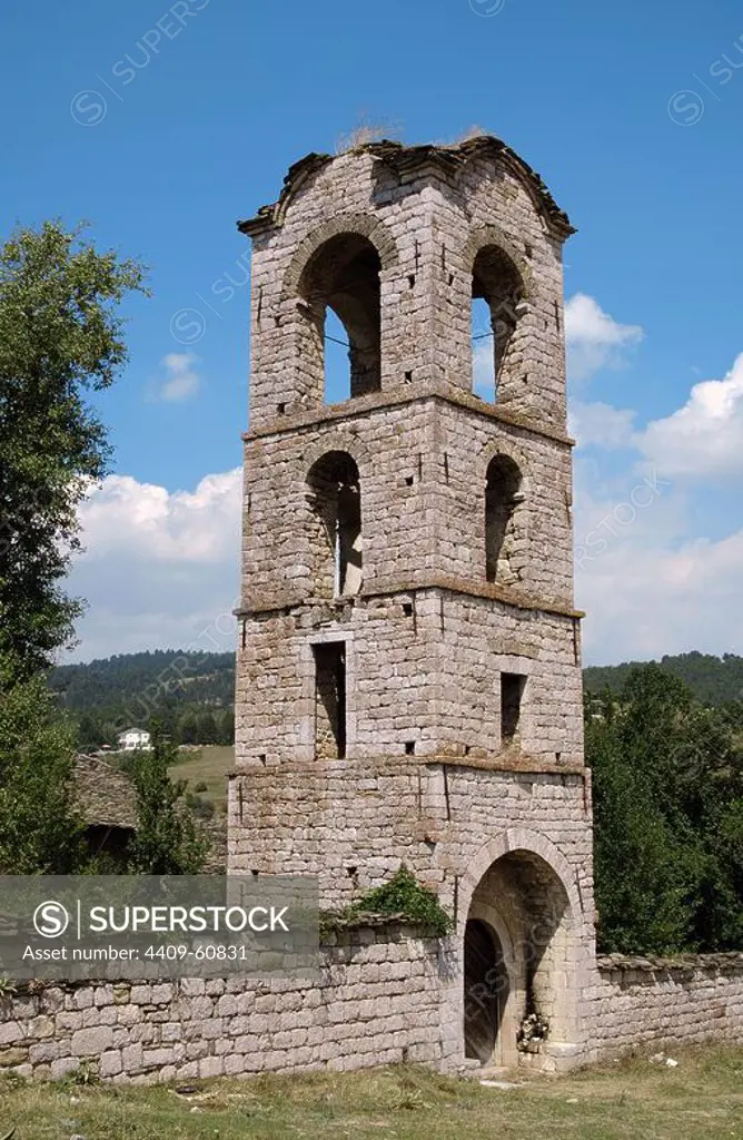 Republic of Albania. Voskopoja. Church of the Dormition of the Virgin (Shen Marise). 18th century. Bell tower.